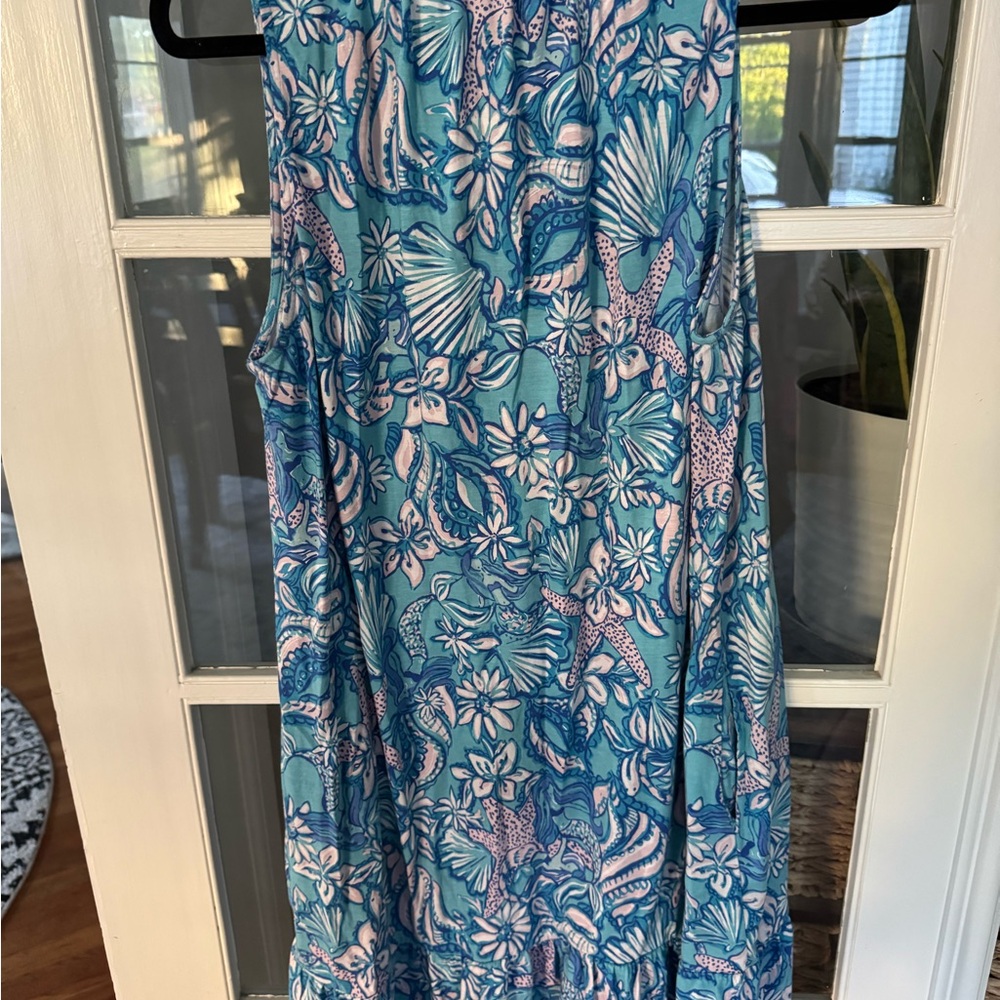 Lilly Pulitzer Blue and Pink Patterned Dress